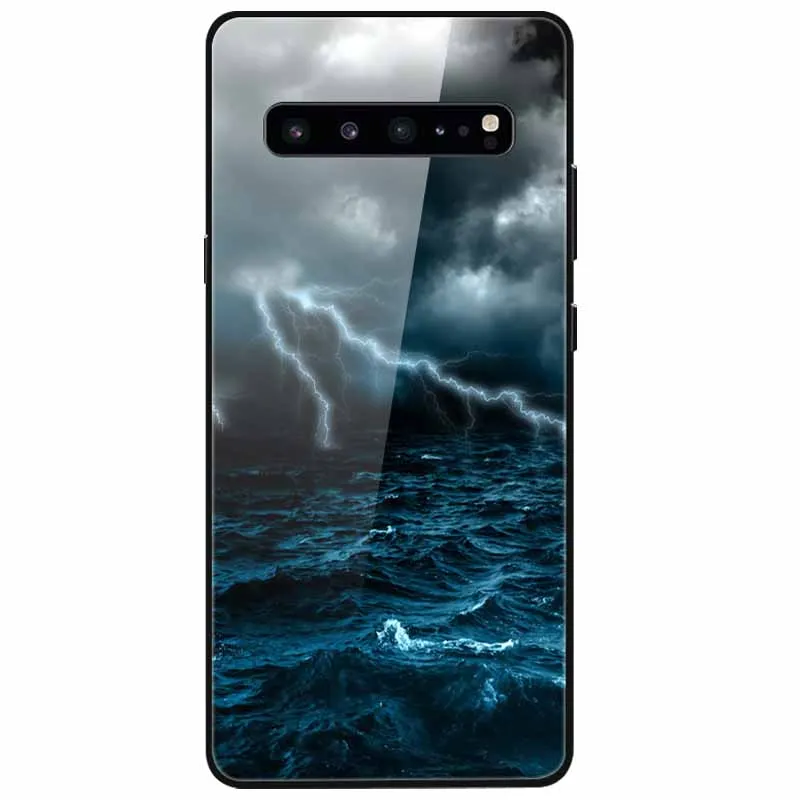 For Samsung S10 Plus / S10 / S10E Case Luxury Tempered Glass Soft Bumper for Samsung Galaxy S10 S10Plus S 10 Hard Cover Cool