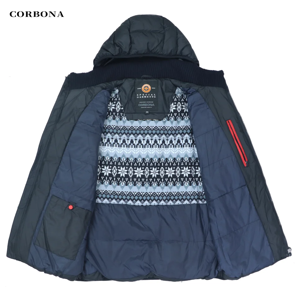 CORBONA 2024 New Arrival Mens Winter Coat Oversize Windproof Male Long Jacket Business Casual High Quality Cotton Hooded Parka