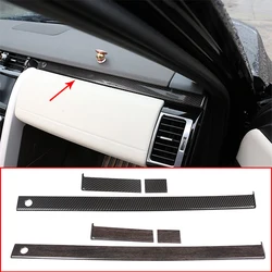 For Land rover Discovery 5 2017-2021Carbon Fiber Car Center Console Dashboard Trim Strips Decorative Stickers Styling Accessorie