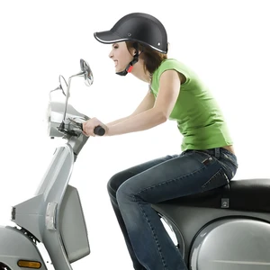 Leepee für Cafe Racer Chopper Scooter Sicherheit Halb Vintage Halbsommer Motorrad halb -Helmet 10 Hauptverkaufsreifen Cafe Racer - №9