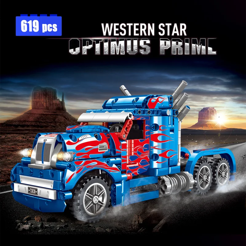 

High Tech Classic Blue Truck Building Blocks Model City Sports Car Technical Bricks Assembling DIY Toys for Children Gift Set