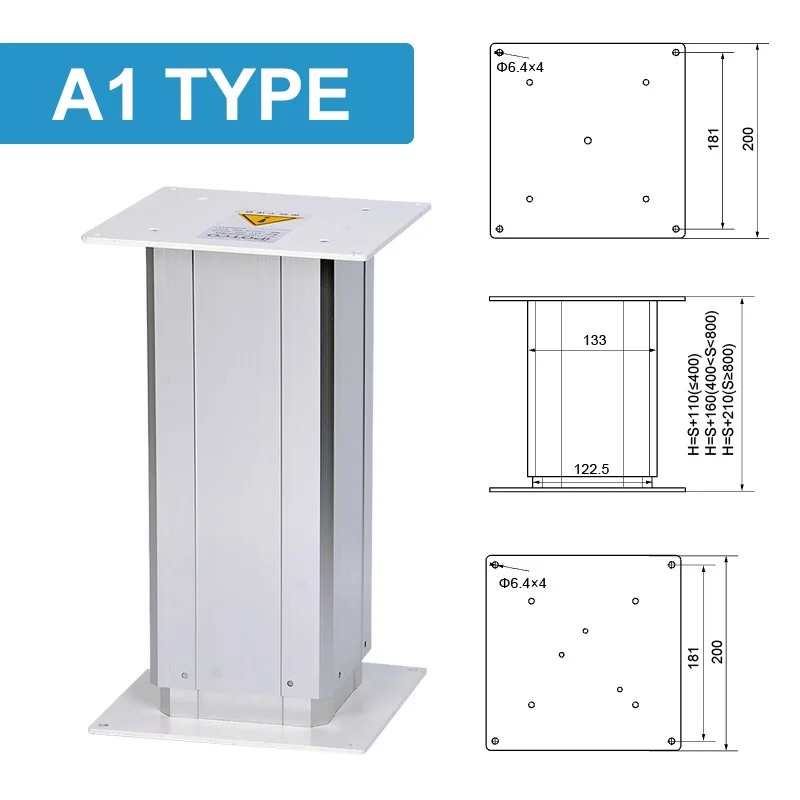 Imagem -02 - Única Coluna de Elevação Elétrica Cadeira de Mesa Elevatória de Alumínio Plataforma Médica Pet Inteligente Atuador Linear