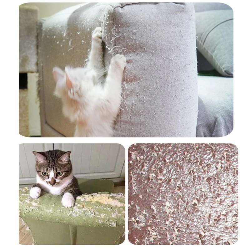 Clear Self-Adhesive Cat Scratcher Sofa Scraper Tape Scratching Post Furniture Protection Couch Guard Cover Deterrent Pad for Pet