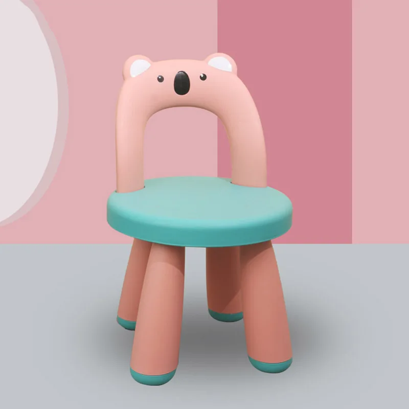 стулья Children Plastic Chair Baby Block Dining Chairs Household Furniture Lovely Thickened Small Stool Non-slip Low Stools Back