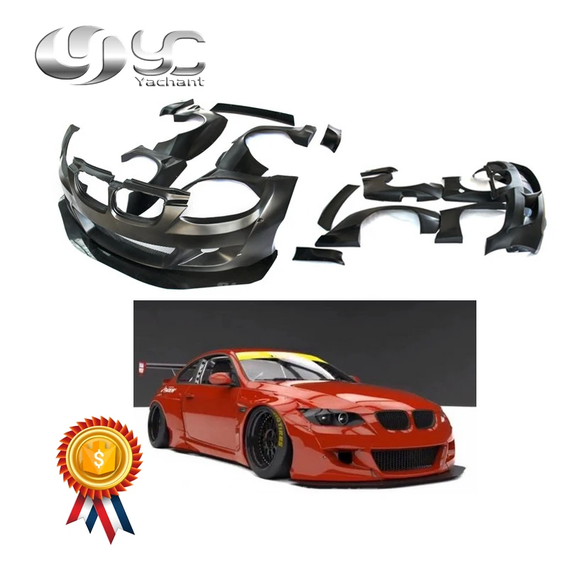 

Car-Styling FRP Fiber Glass Body Kit Fit For 2007-2013 E92 M3 RB Style Wide Body Kit Bumper Fender Spats Wing Lip