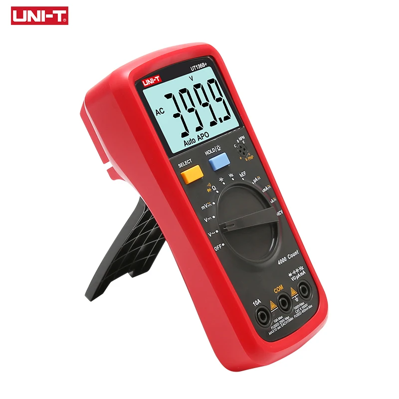 UNI-T UT136B+ Digital Multimeter Auto Range AC/DC 1000V/10A DMM Ohm Capacitance Resistance Frequency Diod Tester