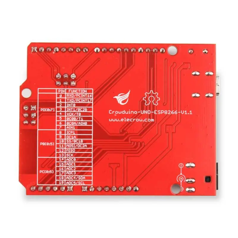 Elecrow-placa Wifi ESP8266, placa de desarrollo Crowduino UNO 2 en 1, módulo inalámbrico ESP8266-V1.1 IOT, Kit de bricolaje