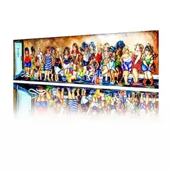 Grande formato 5D pittura diamante fai da te signore grasse diamante ricamo cartone animato donna immagine cristallo punto croce mosaico regalo dm2060