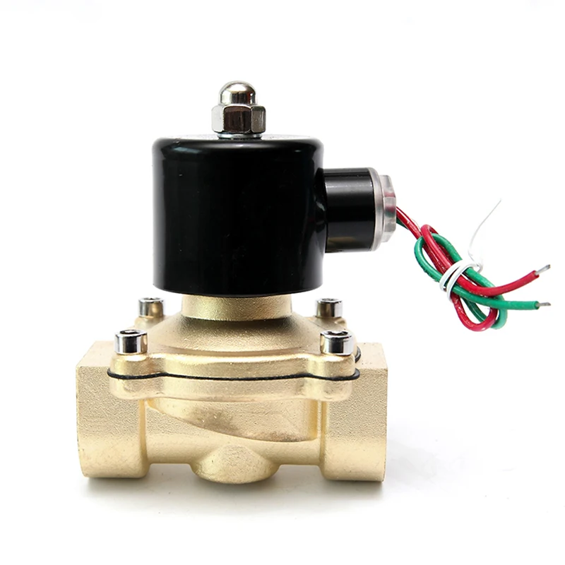 

DN32 Brass Electric Solenoid Valve DC12V DC24V AC220V 110V Normally Closed Solenoid Valve For Water Oil Air