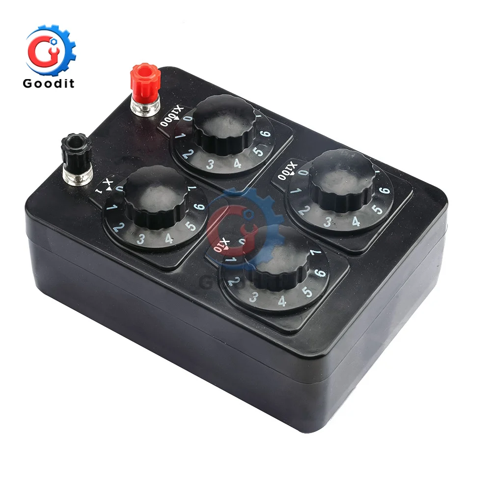 Imagem -02 - Simples Resistência Box Precision Resistor Década Variável Instrumento de Ensino 0-999999 Ohm 0-99999 Ohm