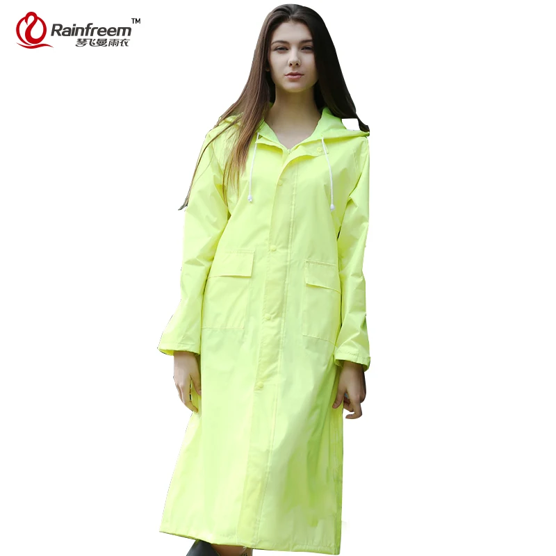 Rainfreem Impermeable Raincoat Women/Men Waterproof Trench Coat Poncho Double-layer Rain Coat Women Rainwear Rain Gear Poncho