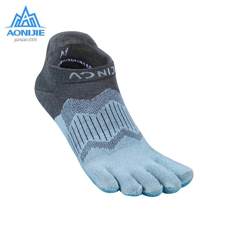 AONIJIE 2 Pairs Outdoor Socks Quick Drying Five Toe Socks Portable Toesocks For Camping Hiking Trail Running Jogging E4810 E4806