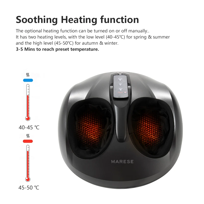 MARESE Electric Shiatsu Foot Massage Machine Air Compression Kneading Roller Massager Infrared Heating Therapy Health Care M118