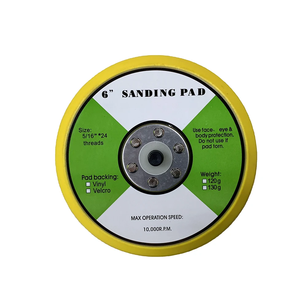 6inch 150mm Hook and Loop Velcro Sanding Backing Pad Suit For Air Sander Electric Sander