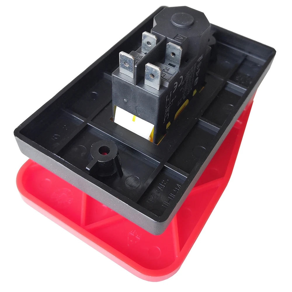 المفاتيح الكهرومغناطيسية مفتاح الضغط الصناعي مع غطاء إيقاف الطوارئ KEDU KJD17B-16 KJD17B KJD17B/120 فولت 4 دبابيس 5 دبابيس #5