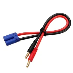 30cm 12AWG EC5 Male Plug to Banana Male Plug Silicone Charging Cable for Battery Charger