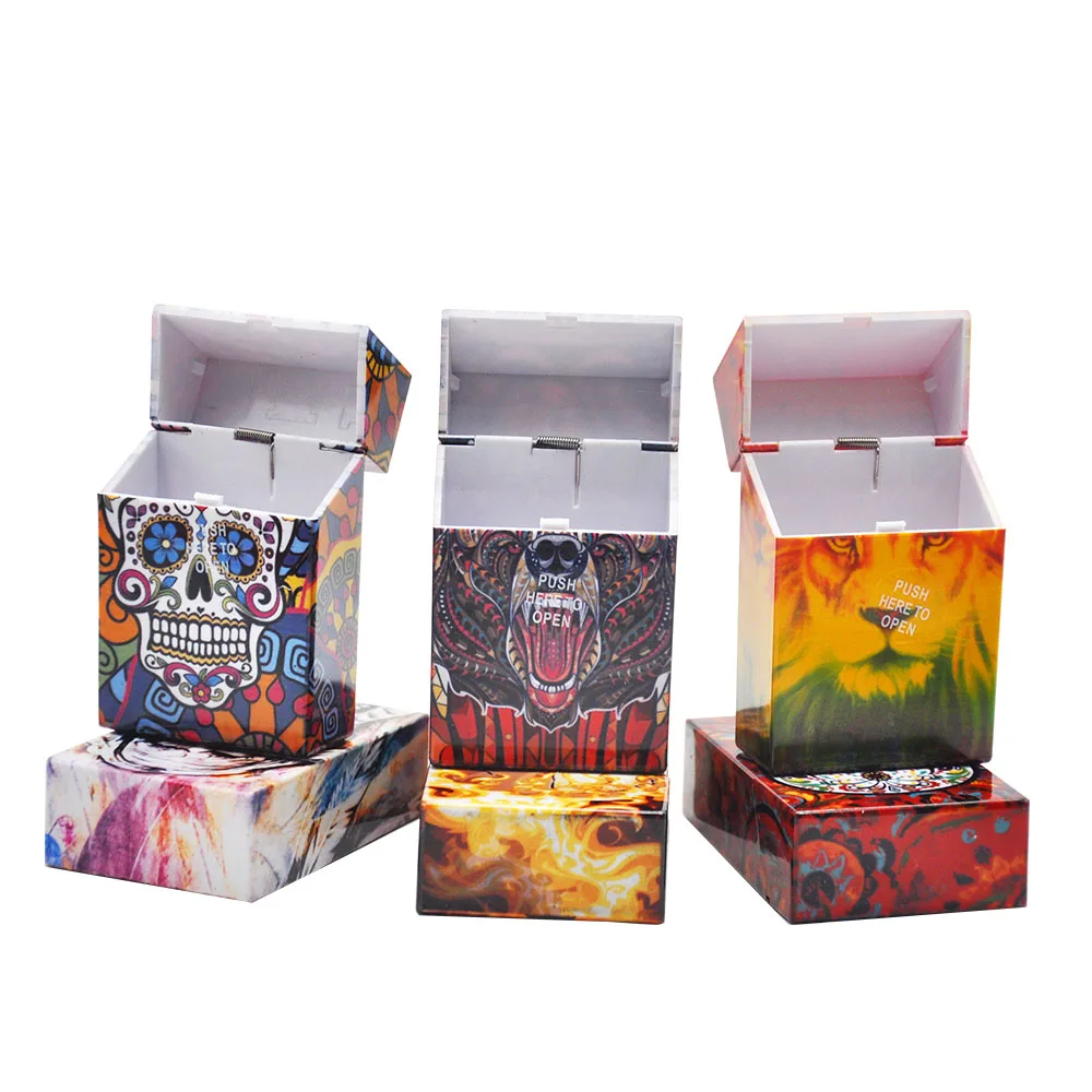 HORNET Skull portasigarette in plastica tascabile dimensioni 95mm * 60mm copertura della scatola del tabacco da sigaretta portasigarette regali per