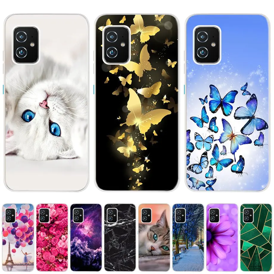 For Asus Zenfone 8 ZS590KS Case Cartoon Cute Painting Shockproof Phone Case For Asus ZS590KS Soft Silicone Back Cover Zenfone 8