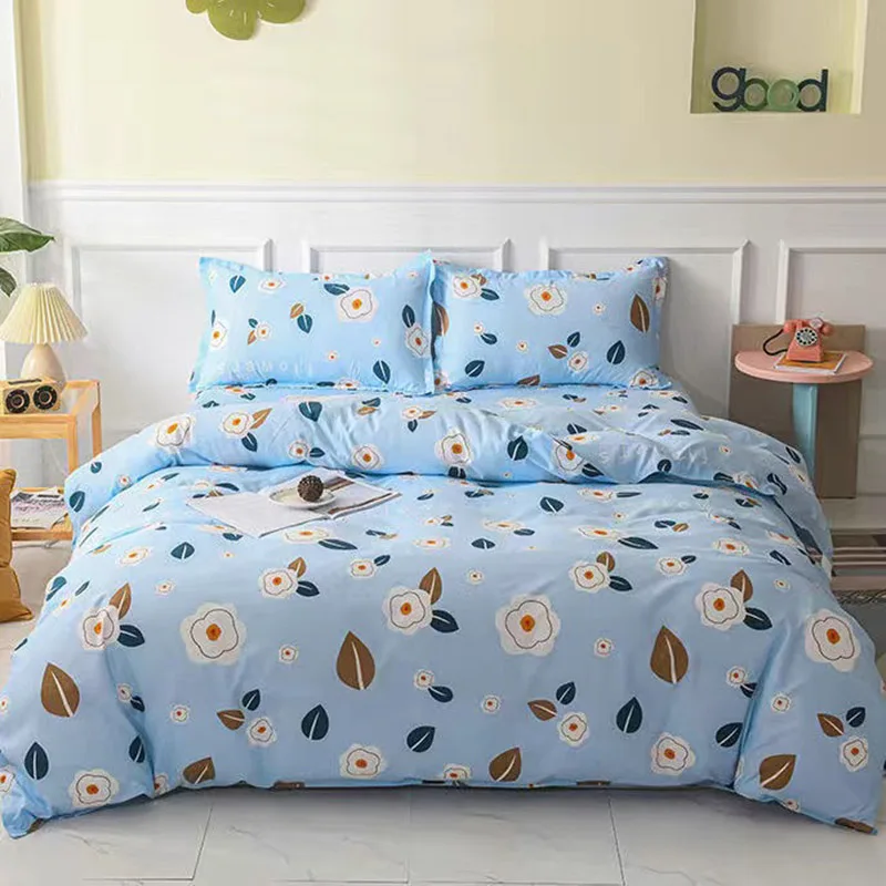 JUSTCHIC 1PCS Cartoon Reactive Printing Polyester Duvet Cover Queen Double Single Size Soft Bedding Quilt Covers (No Pillowcase)