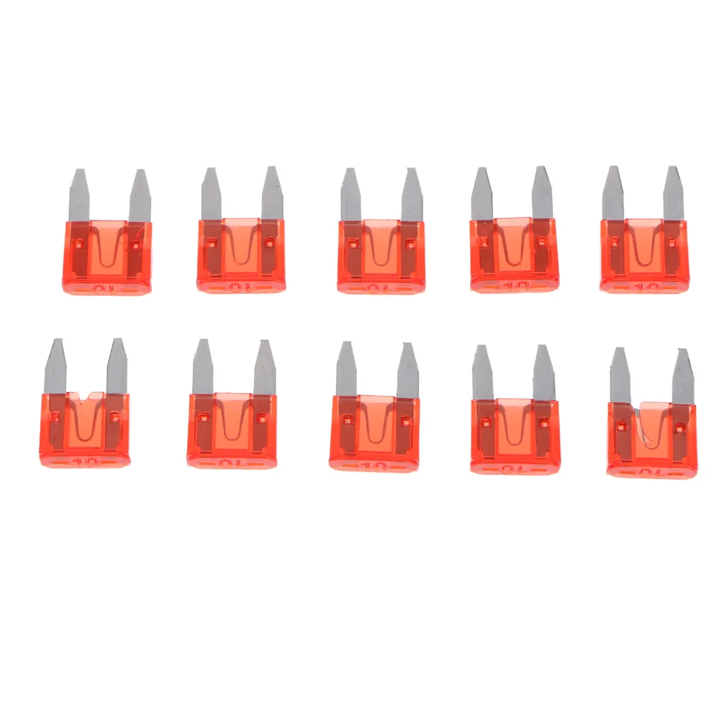 10 Pieces Mini 10A Blade Fuse Red for Auto Car Truck Replacement