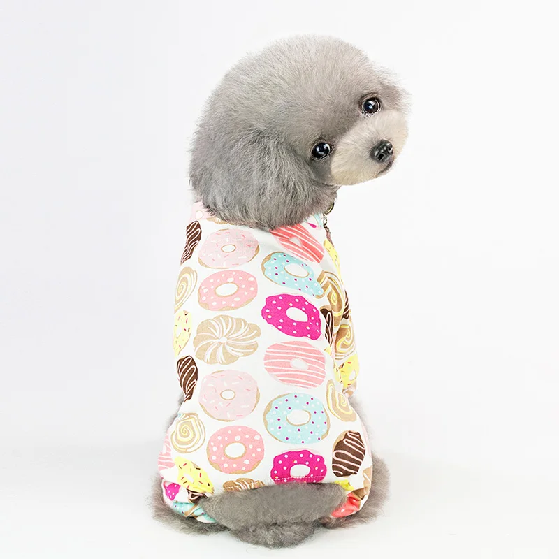 Pijamas para perros pequeños y gatos, mono bonito para cachorros, abrigo para Chihuahua, pomerania, camisa con estampado