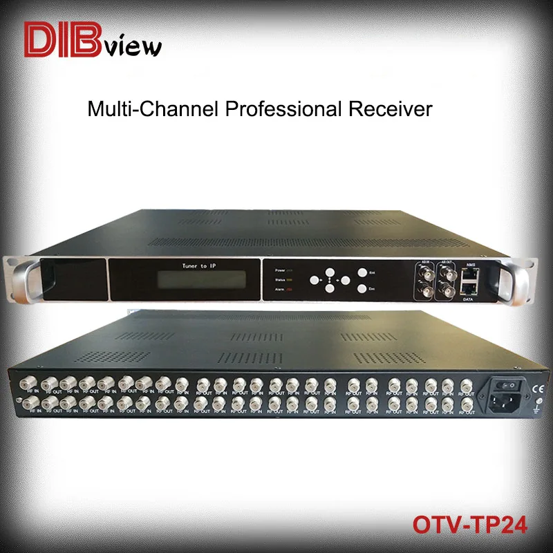 

Professional digital TV Headend FTA 24 Carriers Ch DVB-S/S2 RF FTA tuner 2*ASI to IP ASI gateway BISS Satellite Receiver