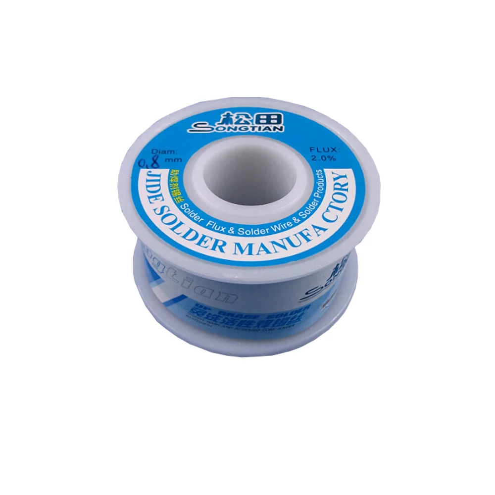 50G/100G Kawat Solder 0.3/0.5/0.8/1/1.2Mm Fluks Tidak Bersih 2.0% Rosin Inti Pengelasan Timah Kawat Besi Solder Gulungan BGA Timah Solder