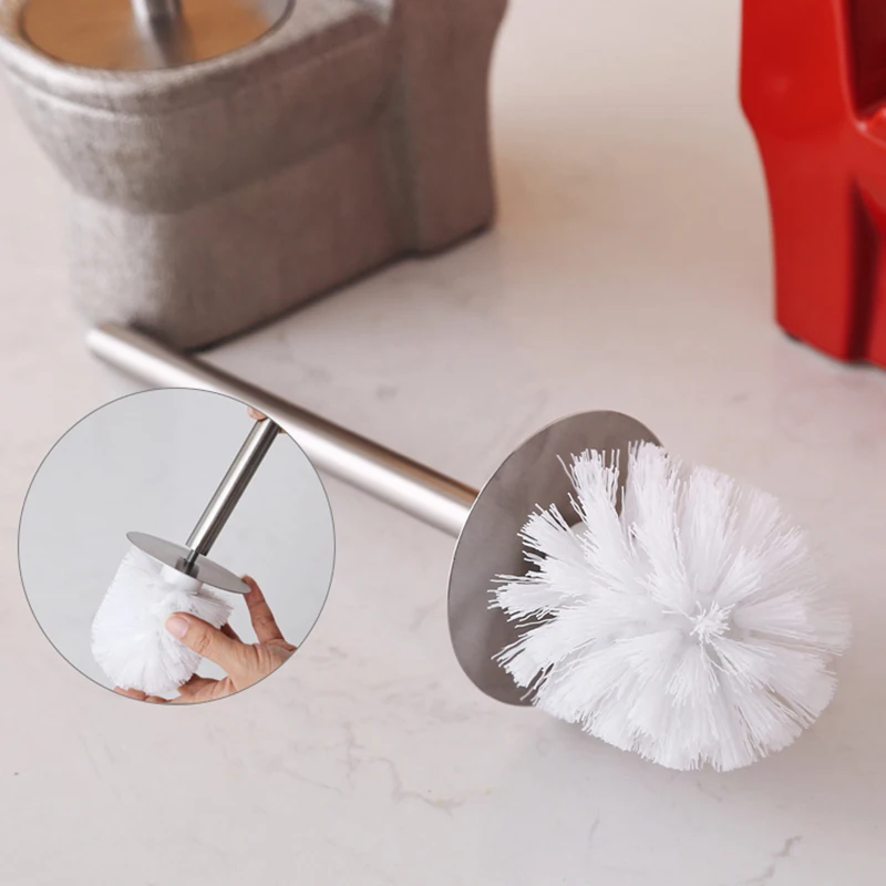 Ceramic Base Toilet Brush Creative Toilet Cleaning Brush with Long Handle No Dead Ends Toilet Cleaning Tool Bathroom Accessories