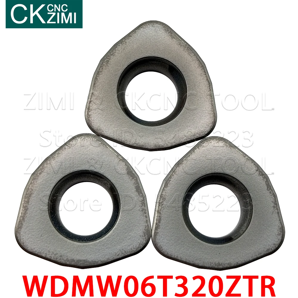 10PCS WDMW06T320ZTR WDMW 06T320 ZTR CNC Lathe Cutter Cutting Milling Turning Tool Carbide Inserts Tool Parts For Stainless Steel
