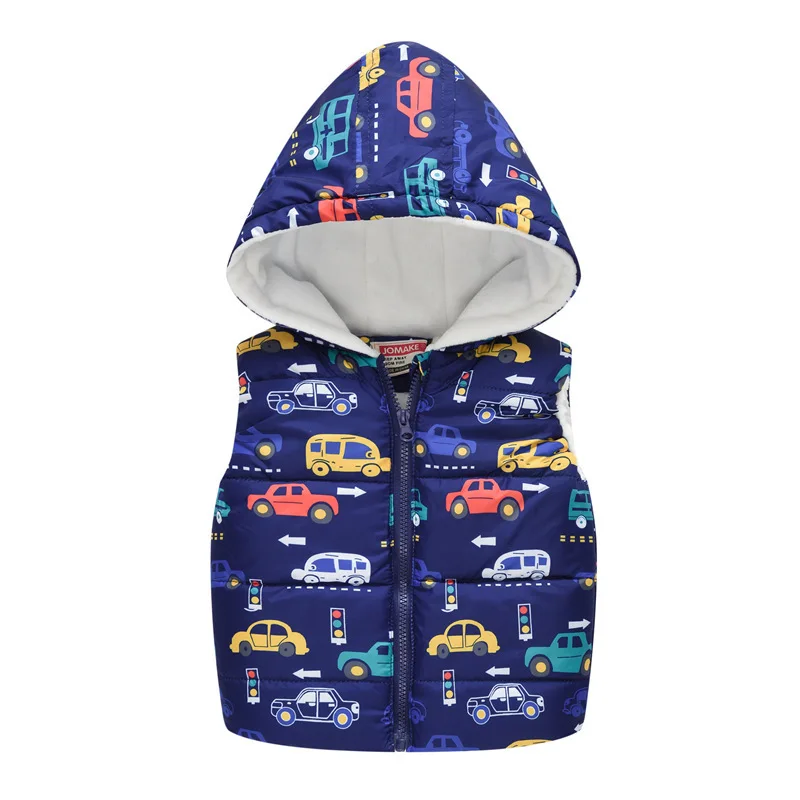 Baby Boys Girls Vest Hooded Jacket Kids Hooded Christmas Costume Clothes Children Autumn Warm Winter Waistcoat Outerwear Outfits