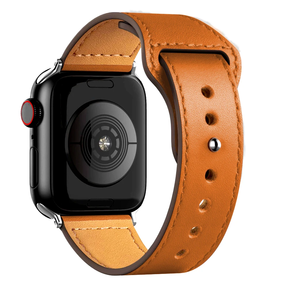 Lederarmband für Apple Watch, Modell Ultra 4, 3, 49 mm, 46 mm/42 mm, 41 mm/45 mm, 44 mm, 40 mm, Armband für iWatch, Serie 12, 11, 10, 9, 8, 7, SE 3. – Detail 6