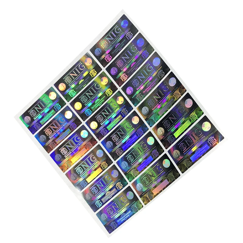 10000pcs Custom Hologram Stamp 3d Holographic Anti Fake Labels One Time Use Destructible Brand Mark Trademark Logo Sela Stickers