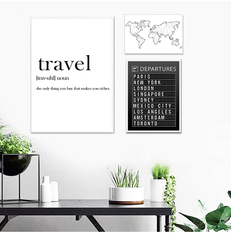 Destination Boards Prints Board Quotes Honeymoon Travel Posters Canvas Painting Room Decor Pictures for Home Decoration Wall Art