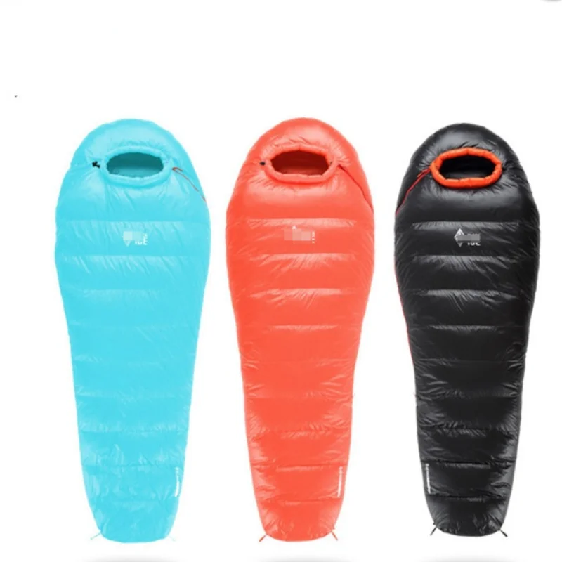 

Very Warm White Goose Down Filled Adult Mummy Style Sleeping Bag Fit for Winter Thermal 4 Kinds of Thickness Camping Travel