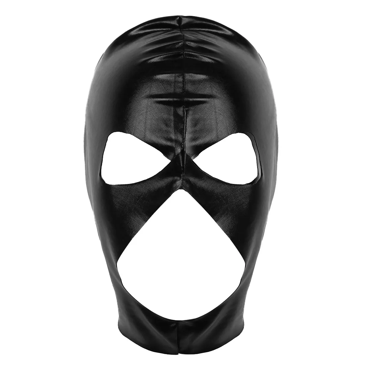 Unisex Latex Face Mask Bronzing Cloth Open Mouth and Eye Glued Head Cover Couples Women Men Face Mask Hood for Role Play Costume