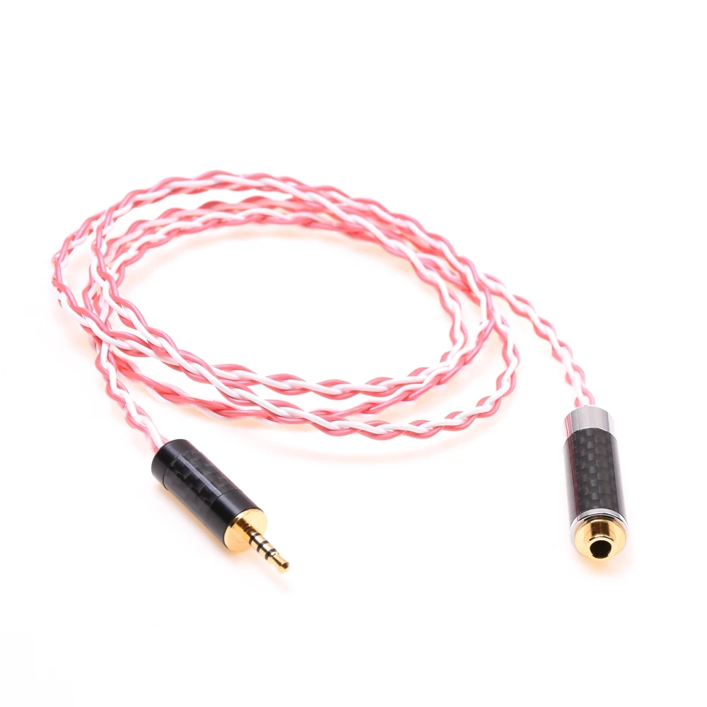 2.5MM Male to 3.5MM Female TRRS Balanced Audio Adapter Silver Plated Cable Compatible for Astell&Kern AK240 AK380  FIIO