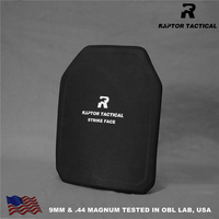 Raptor Tactical 10x12 Or 11x14 NIJ Level IIIA PE Bulletproof Ballistic Plate Level 3A Backpack Panel Against 9mm .44Mag 1 Piece