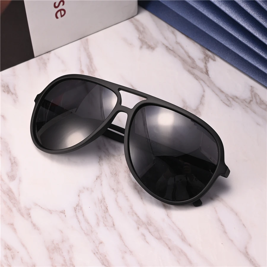 Rockjoy 150mm Oversize Black Polarized Sunglasses Male Aviation Sun Glasses for Men TR90 Ultralight FashionAnti Reflection