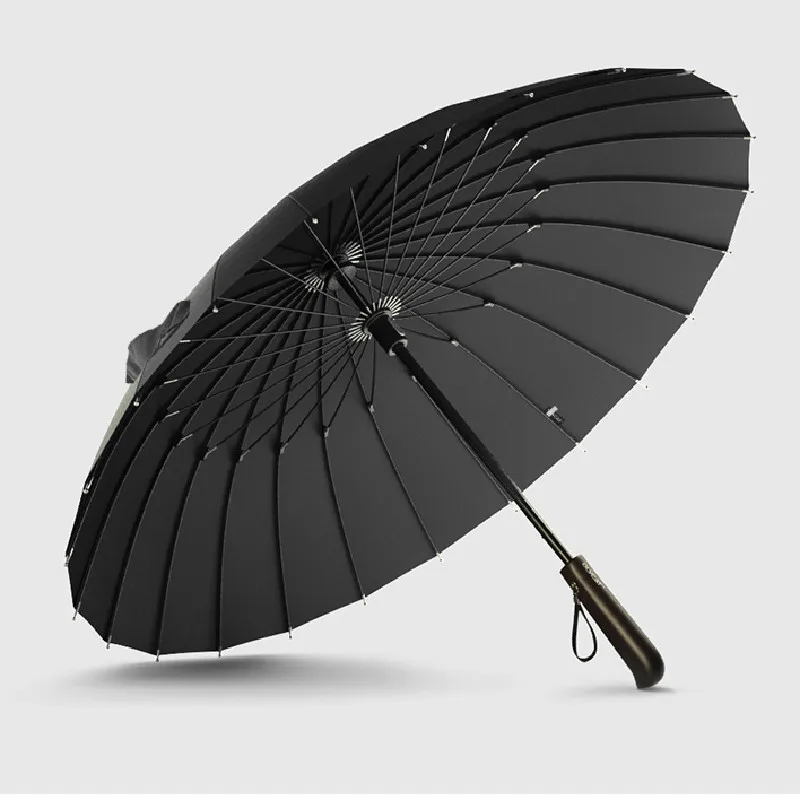 OLYCAT-Large Rain Umbrella for Men and Women, Windproof, Male Walking Stick, Golf Umbrella, Cane Cane, 24K