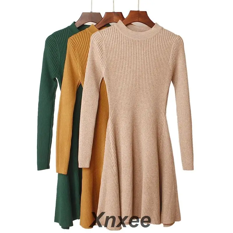 

Fall Pullover Sweater Women Winter Ribbed Knitted Tops Ladies Knitwear 2019 O Neck Christmas Sweater Long Pull Femme Hiver Xnxee