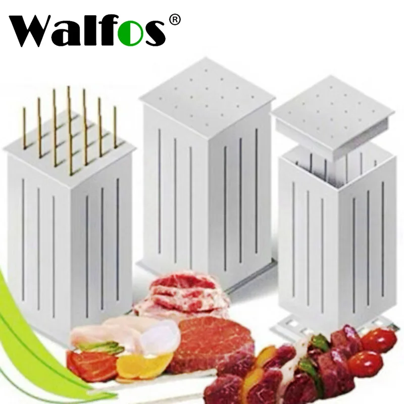 

WALFOS Barbecue Meat Skewer Maker BBQ Grill Meat String Lamb Skewers Machine Tofu Skewer Kebab Maker Box Kitchen BBQ Accessories