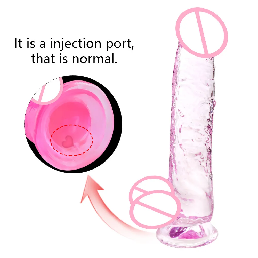 Strap-On Realistic Penis Erotic Soft Jelly Dildo G-Spot Stimulator Female Masturbator Anal Butt Plug Dick Sex Toys for Adult 18+