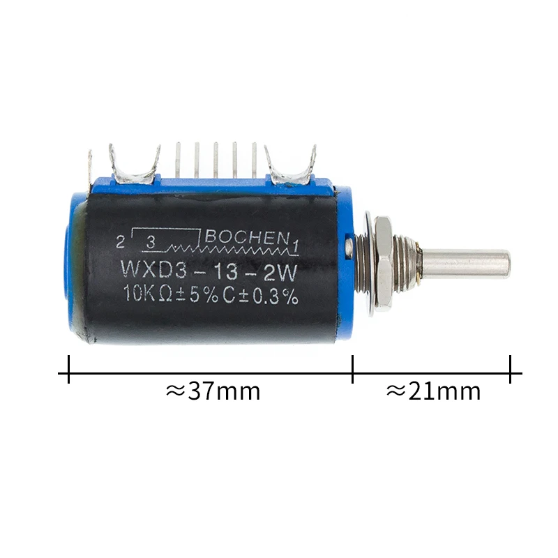 WXD3-13-2W Shaft Dia 100Ohm 1K 10K 100K 101 102 103 104 Ohm Rotary side Multiturn Potentiometer