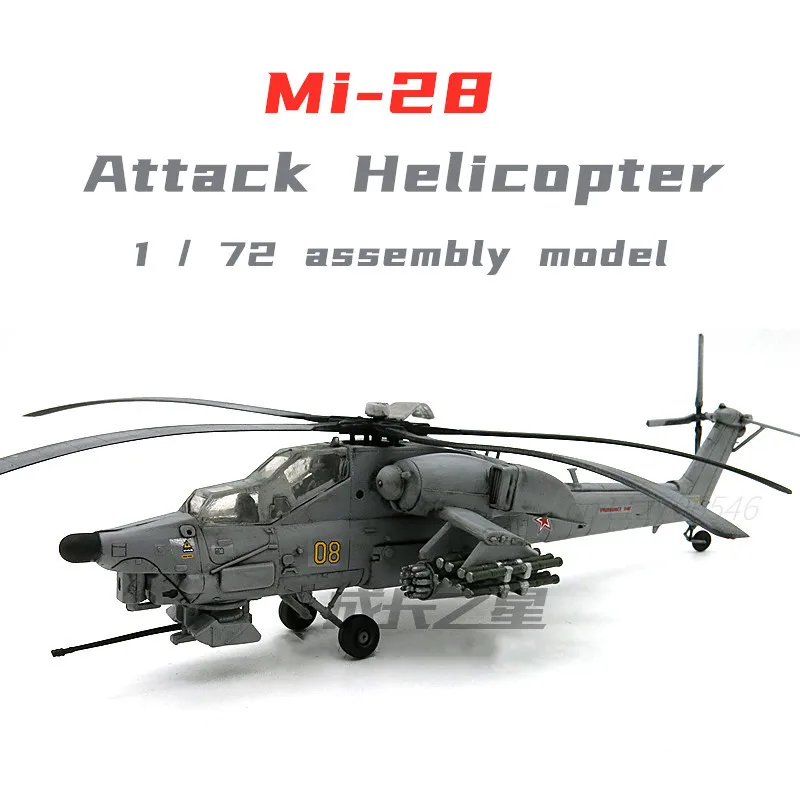 1/72 Model Airplane Mi-28 Havoc Anti-Tank Attack Helicopter Military Assembly Model Toys