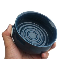 Ceramic Shaving Lather Bowl Thread Bottom Wide Mouth Man Wet Shaving Cream Mug Soap Bowl