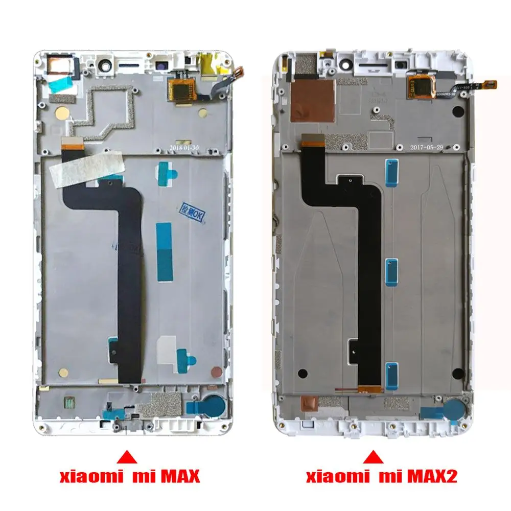 For Xiaomi Mi Max 2 LCD Display Screen Touch Digitizer Assembly For 6.44 inch Xiaomi Mi Max 1 Phone With Frame Replace