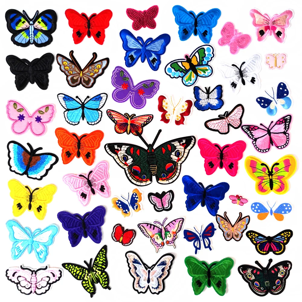 

Butterfly Patches Embroidery Applique Ironing Clothing Sewing Supplies Decorative Colorful