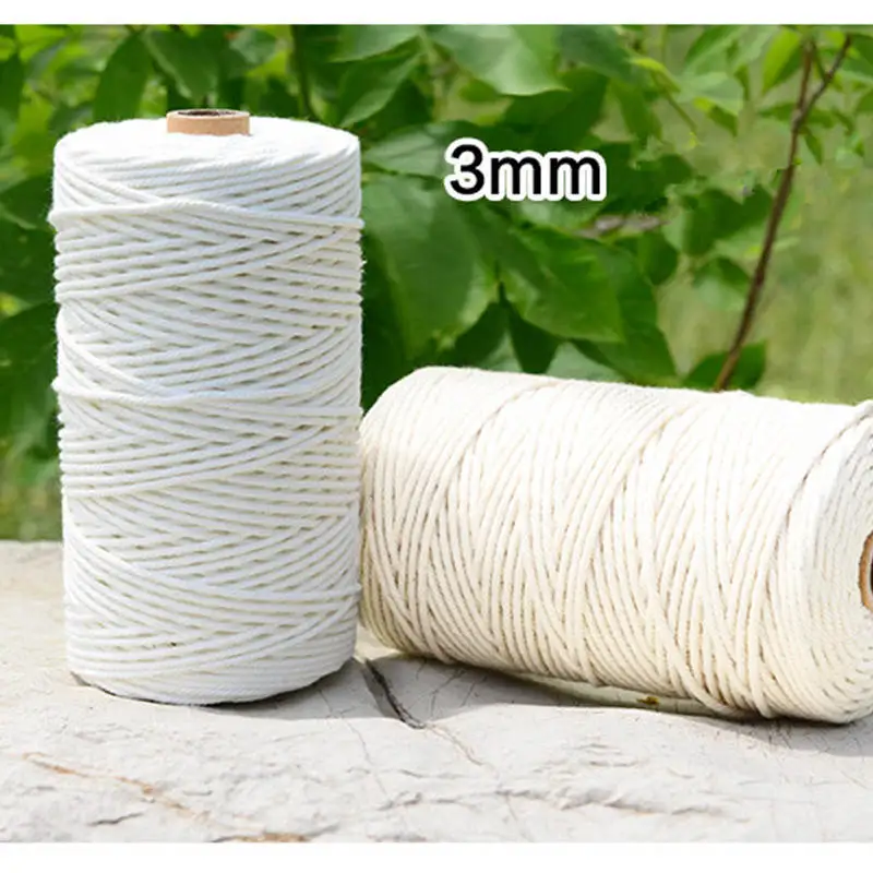 1PC 1/3mm Thick Butcher\'s String Cotton Twine Meat Prep Trussing Turkey Barbecue Strings Meat Sausage Tie Rope Cord 100 meters