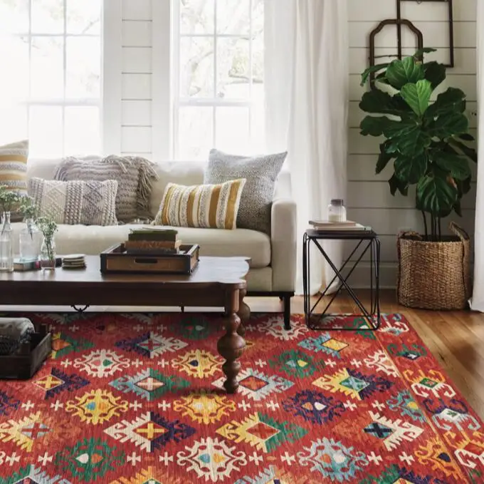 المغرب بوهيميا الفارسي ماندالا السجاد لغرفة المعيشة غرفة نوم منطقة عدم الانزلاق السجاد بوهو هندسية العرقية باب الحصير دروبشيبينغ #3