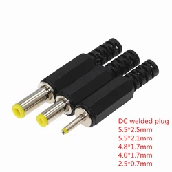 10Pcs DC Power Male Plug Jack Adapter Male 5.5x2.1mm 5.5x2.5mm 3.5x1.0mm 3.5x1.3mm 6.3x3.0mm 3.5x1.1mm